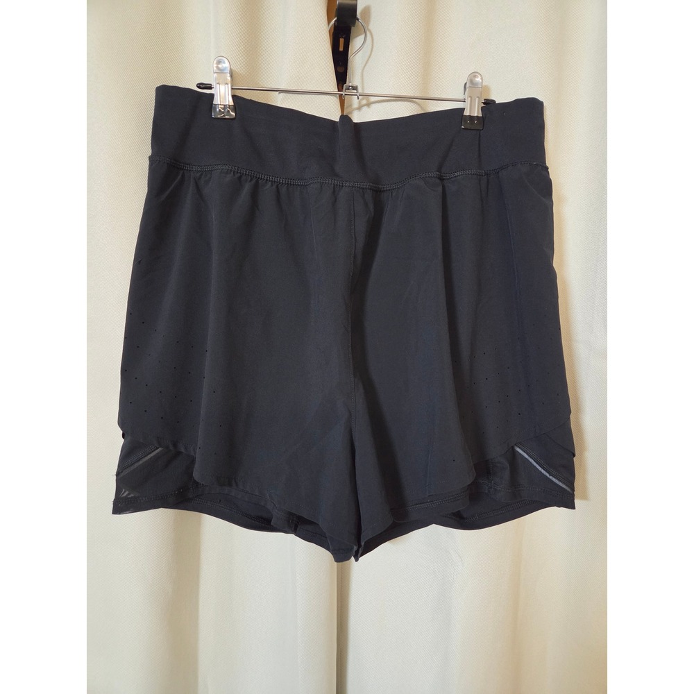 All in Motion Womens Black Perforated Running Shorts Size Large L